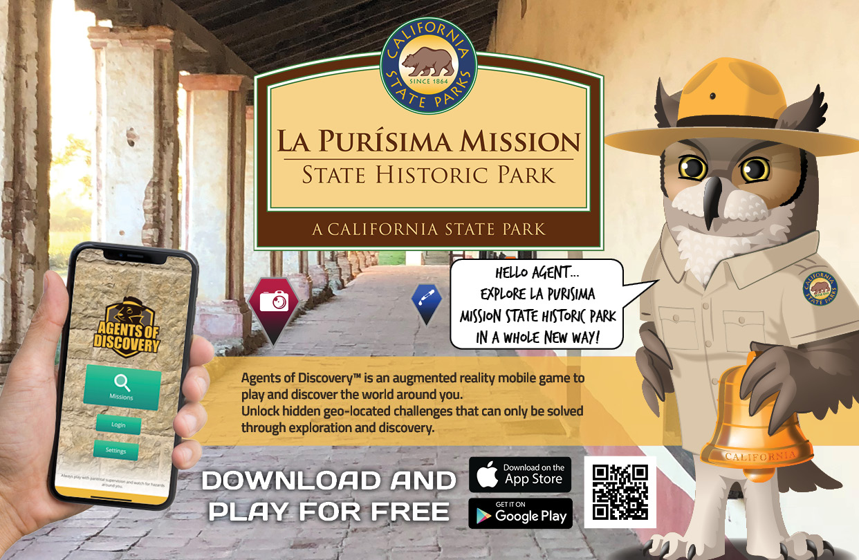 Agents of Discovery promotional poster for La Purisima Mission State Historic Park